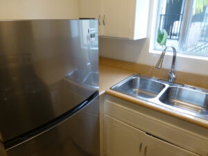 kitchen sink & fridge